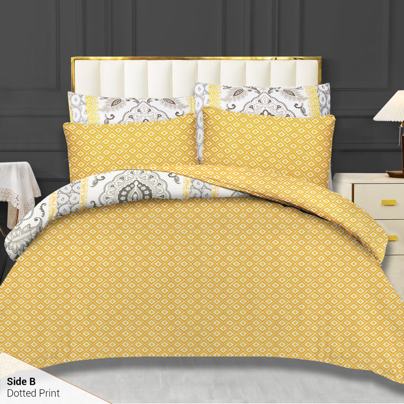 Premium Duvet Cover Set Double Brushed Microfiber Reversible With Zipper Closure & Corner Ties