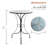 Abdoul Round Metal Outdoor Bistro Table , 18'' in. W 18'' in. D