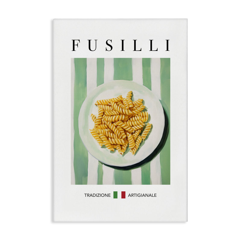 Toile de pâtes Fusilli traditionnelle, design par Andreas Magnusson, H 45 po x l 30 po