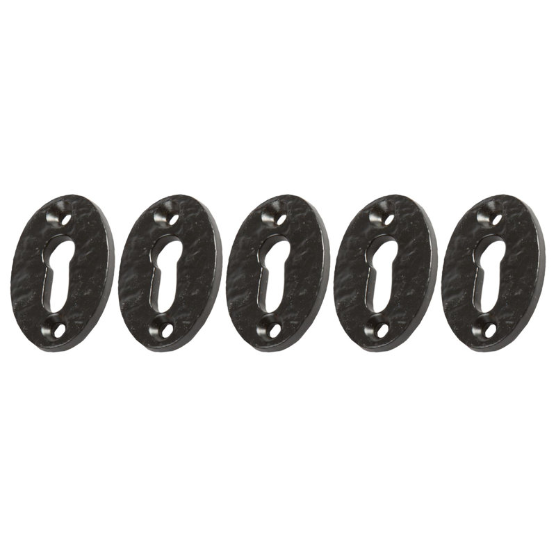 Hammer & Tongs - Rustic Escutcheon Plate - W35mm x H50mm - Black