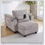 Canapé-lit convertible pour méridienne avec ports USB, porte-gobelets, porte-téléphone et grand espace de rangement pour le salon et la chambre à coucher-1680984148