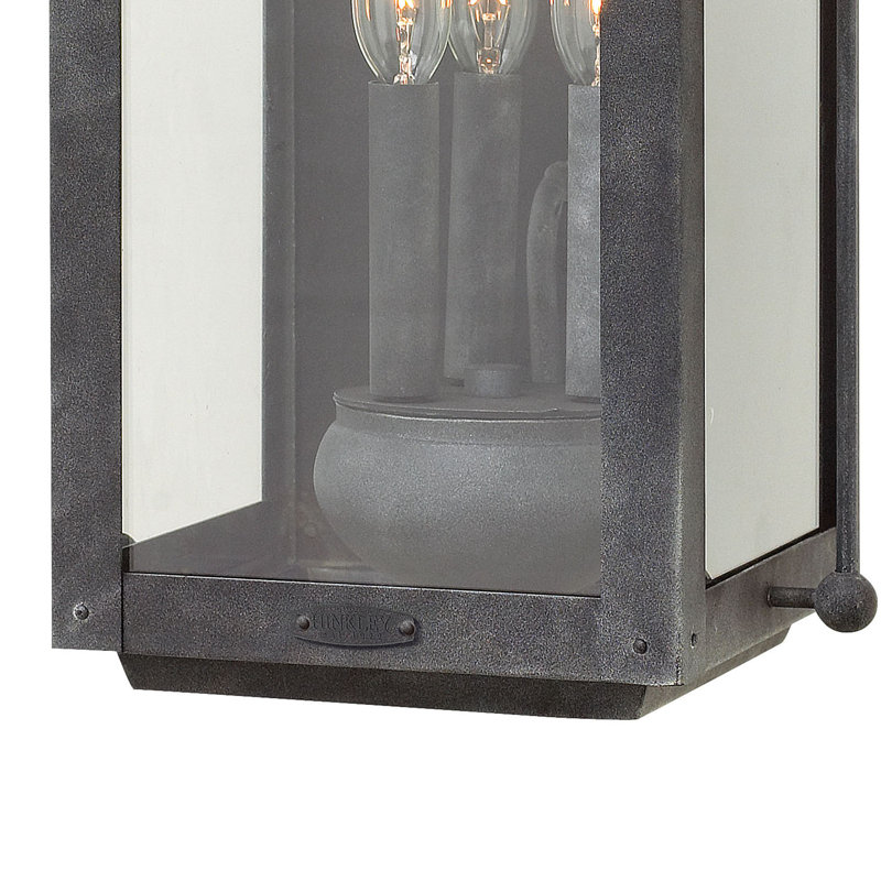 Anchorage 3 - Bulb Outdoor Wall Lantern, Aged Zinc
