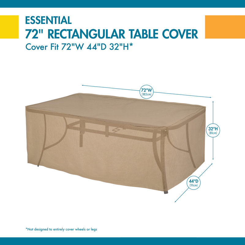Outdoor Patio Table Cover, 32" H x 72" W x 44" D