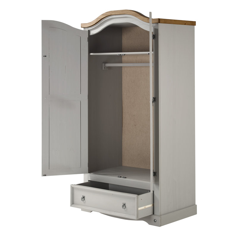 Bridewell 2 Door Wardrobe, Grey