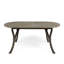 Mobilier de patio 70 po en bois - gracieuse table d'apparence grise incluse