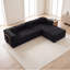 Canapé modulaire réversible en velours côtelé modulaire - canapé-lit convertible 5-en-1, grand lit sans assemblage-1269971083