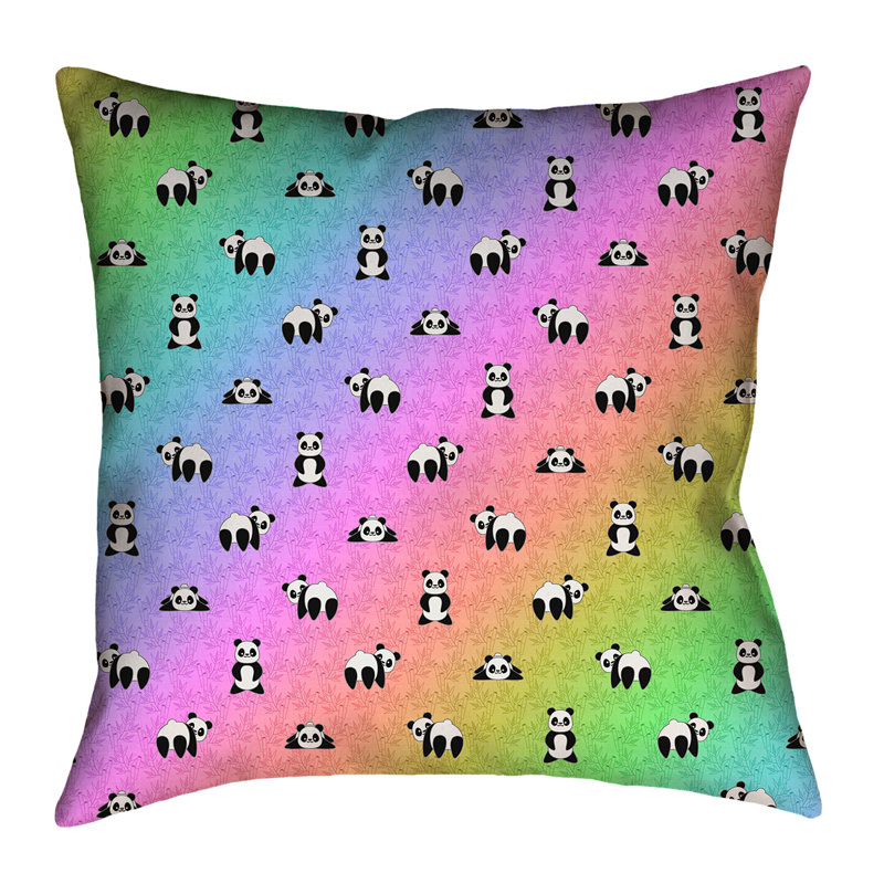Katelyn Elizabeth Animal Print Reversible Throw Pillow, 26" x 26", Green/Blue/Purple