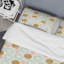 Crème et or à pois abstraits - ensemble de housse de couette à motif abstrait - microfibre de polyester-1415151447