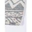Tapis ivoire / gris en laine fait à la main Adhley-947027551