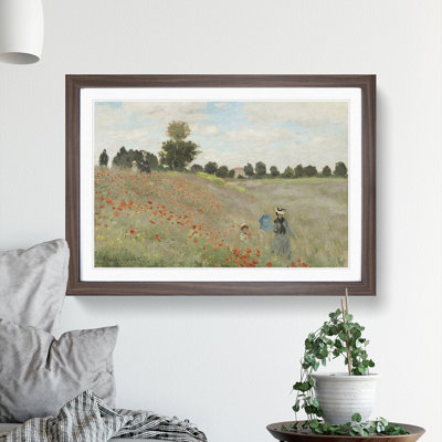 Poppy Field Vol.1 by Claude Monet - Framed Print