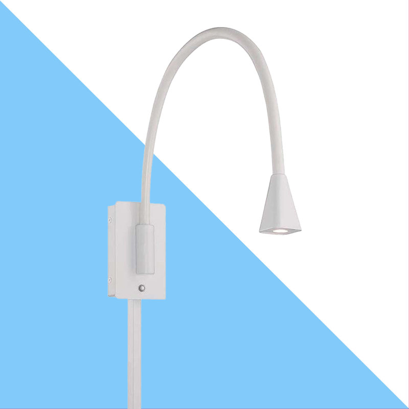 Lampe à bras articulé à intensité variable 1 lumière DEL Bischoffs, Blanc