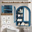 Armoire murale arquée avec portes en miroir et tablettes réglables pour la salle de lavage