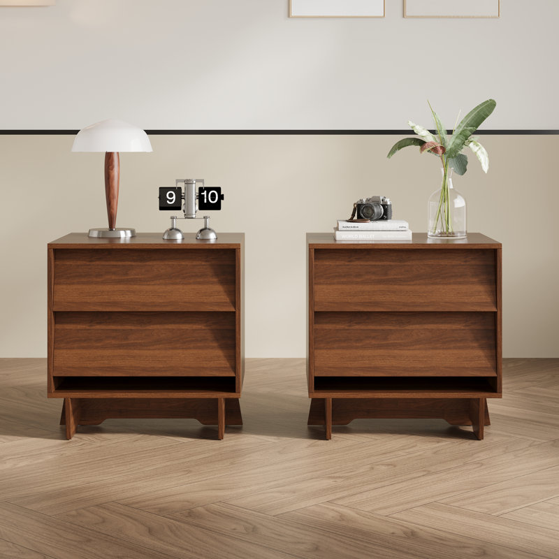 Table de chevet moderne 2 pièces avec rangement, table de chevet pour chambre à coucher