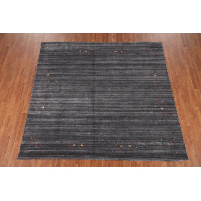 Striped Square Gabbeh Oriental Area Rug 8x8