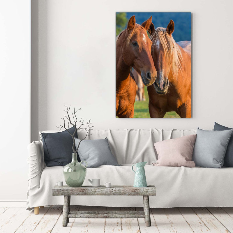 Two Horses - Wrapped Canvas Print