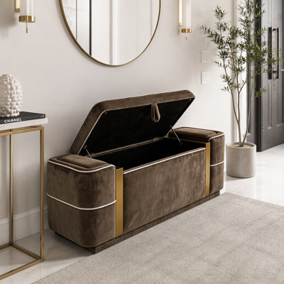 Velvet Upholstered Bench