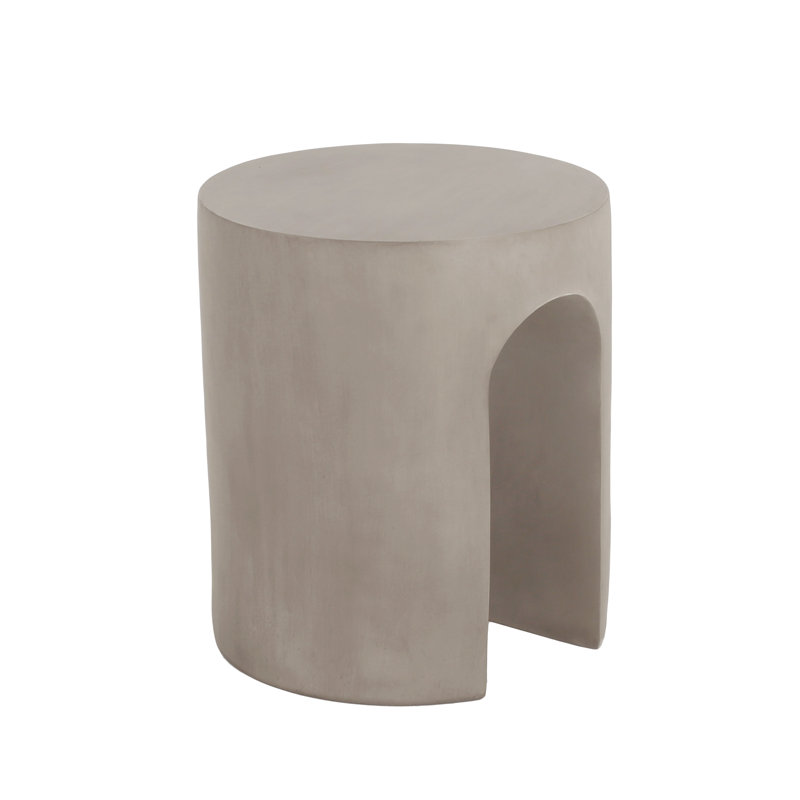 Outdoor MGO Round With U-Shape Side Table