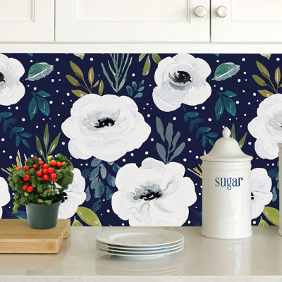 Clerge Peel & Stick Floral Roll
