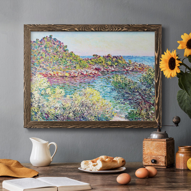 «Landscape Near Montecarlo», 1883, reproduction d'art sur toile, Noyer, H 28 po x l 42 po x P 1,5 po