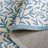 Martha Stewart Hand Tufted Wool/Cotton Floral Rug in Ivory/Blue-92584611