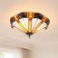 Plafonnier encastré 3 lumières à intensité variable 14,4 po Tiffany