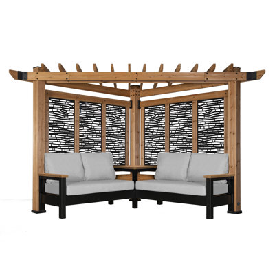 Backyard Discovery Tuscany Solid Wood Pergola (Bamboo/Pumice)