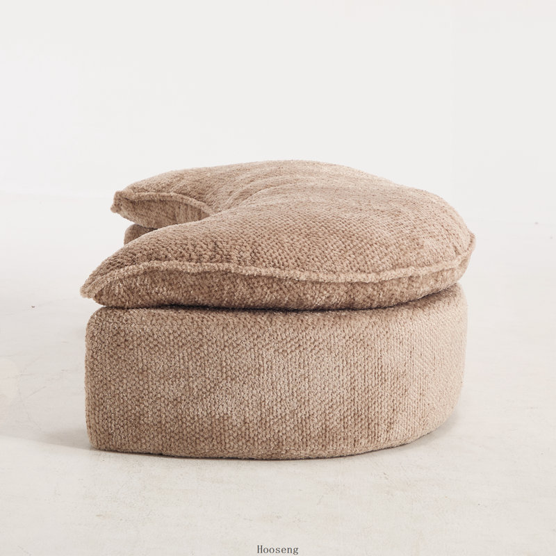 Repose-pieds pour canapé Lazy, autonome, Polyester café