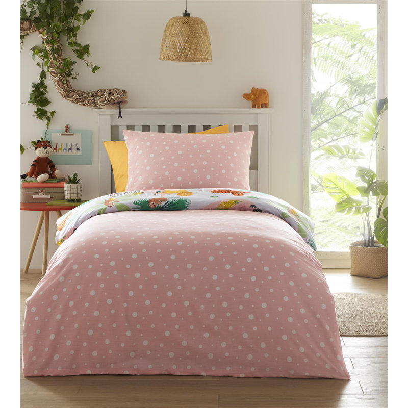 Burk Polyester Dots Duvet Cover Set with Pillowcases, Toddler 1 Pillowcase