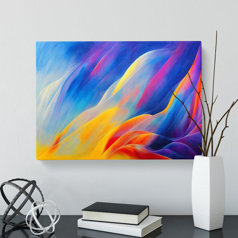 Quirky Modern Abstract Art - Wrapped Canvas, 35cm H x 50cm W x 3cm D