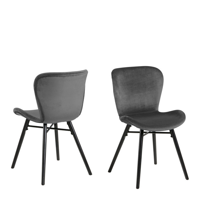 Humberto 82.5cm H Upholstered Side Chair, Dark Grey
