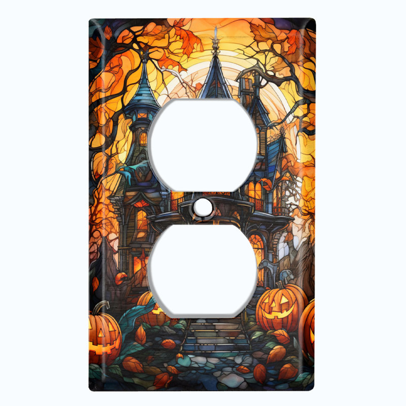 Figurine murale d'Halloween festive de style citrouille d'Halloween