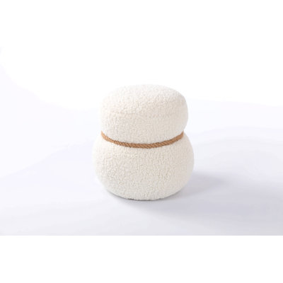 Snowman Stool, Plush Cushion, Playful And Cute Ottoman