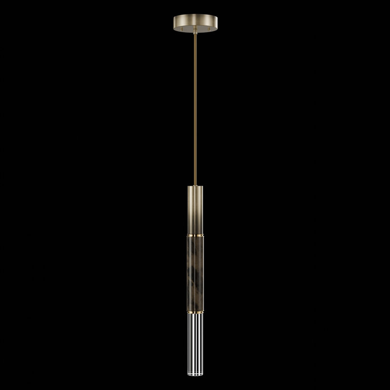 Luminaire suspendu rond l 6,5 po Antonia, Bronze