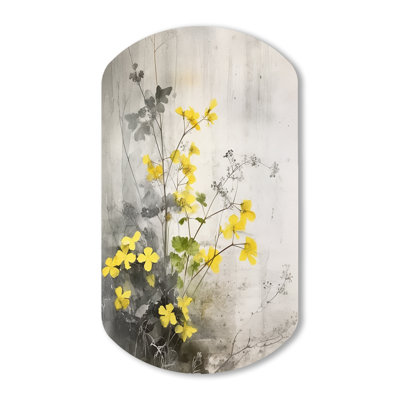 Naim - Art mural asymétrique en métal à forme cylindrique florale