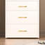 Bureau de meuble-lavabo spacieux avec tabouret à coussin - coiffeuse 3 en 1 blanche, miroir à plateau ouvert, 3 rangements de maquillage compacts