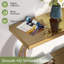 Console en miroir avec incrustation de diamant concassé, table de canapé d'entrée de 39,4 po de long, double table d'appoint moderne en forme de C pour le salon, le couloir, le vestibule, l'entrée-2018022399