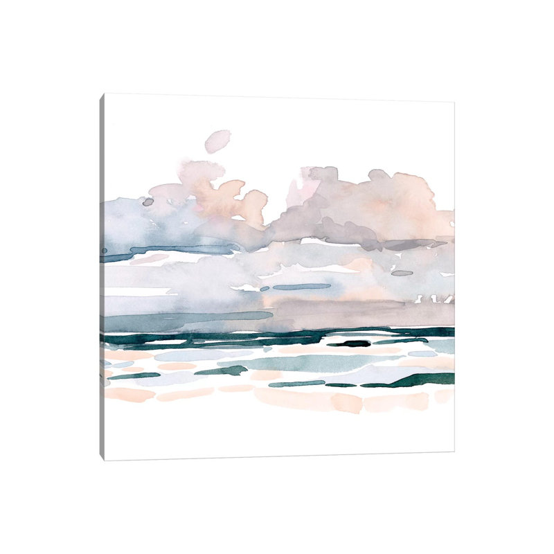 Soft Coastal Abstract II by Emma Scarvey - Wrapped Canvas Gallery-Wrapped Canvas Giclée, 45.72 cm H x 45.72 cm W