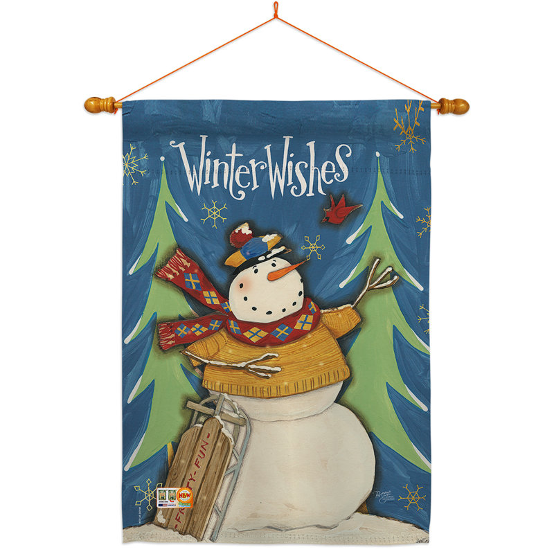 Double Sided 40'' H x 28'' W Polyester Christmas Flag Set