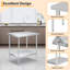 Table de travail réglable en acier inoxydable à tablette réglable, table de préparation commerciale robuste 24 po x 24 po, capacité de 660 lb, table de service en métal facile à nettoyer pour la cuisine, le restaurant, le bureau et le garage