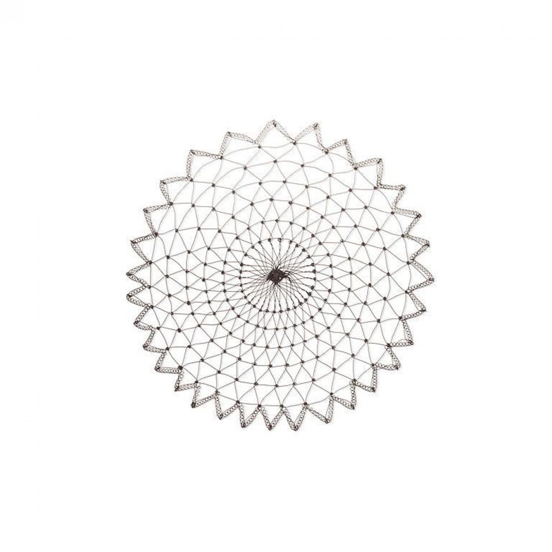 Décoration murale en métal, H 17 po x l 17 po x P 0,25 po, Brun