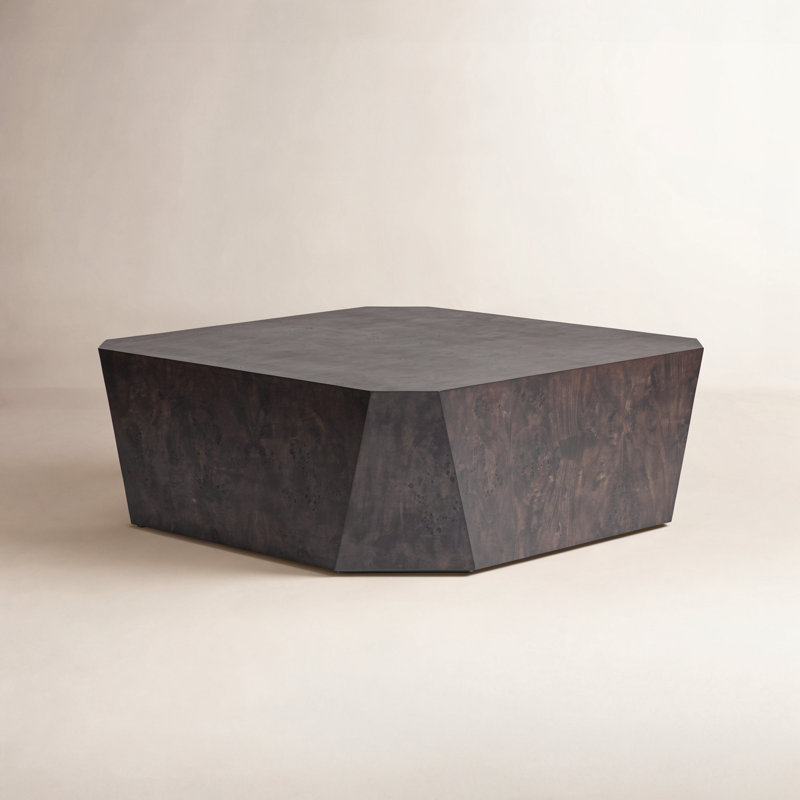 Avena Burl Wood Coffee Table, Brown