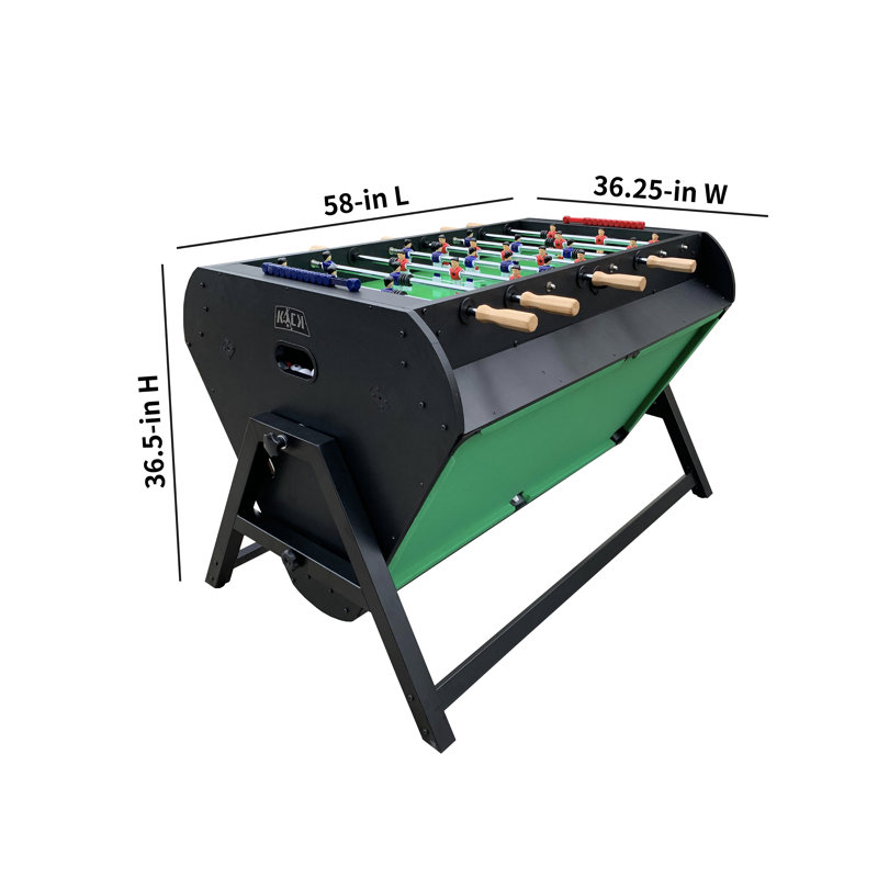 Triplex 55" Black and Wood 3-in-1 Rotating Game Table