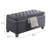 Grey Tufted Storage Bench