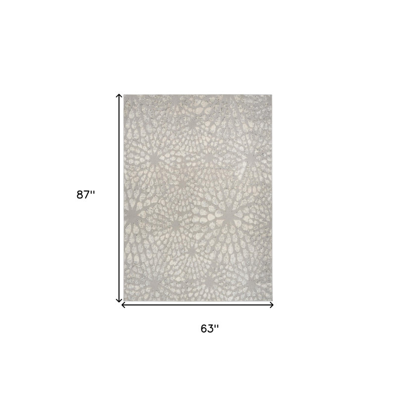 5' X 7' Gray Abstract Area Rug