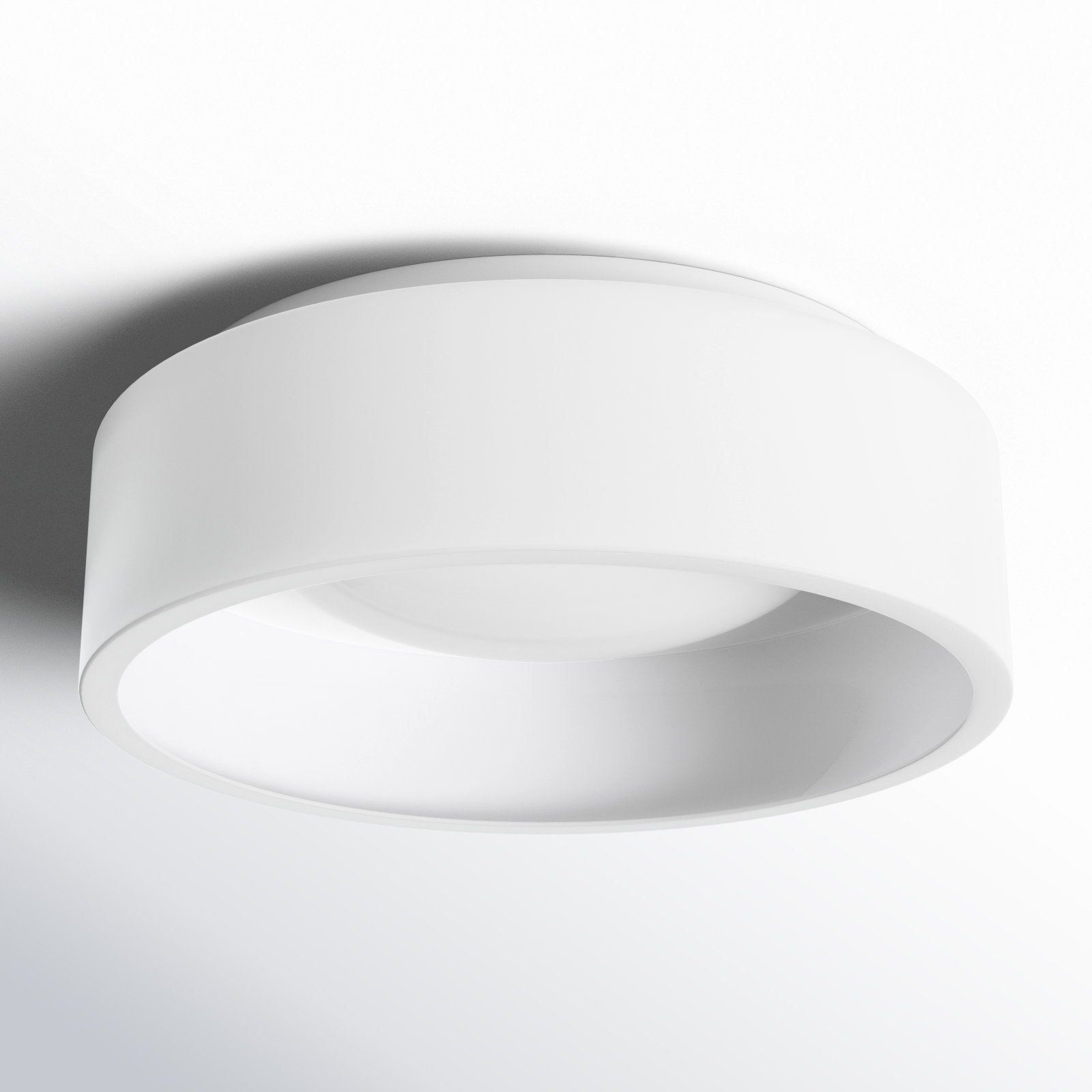Lucien Single Light Flush Mount, White, 6.06" H x 6.06" W x 17.75" D