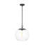 Luminaire suspendu noir à 1 lumière Bronsyn