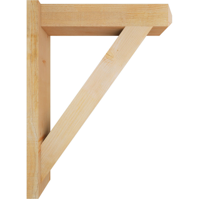 Artisan traditionnel en bois rustique, Sapin Douglas de 6 po (sciage brut), P 26 po x H 34 po