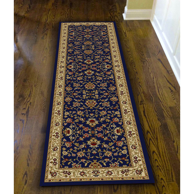 Weisgerber Oriental Blue Navy Indoor Area Rug, Runner 2'2" x 7'7"