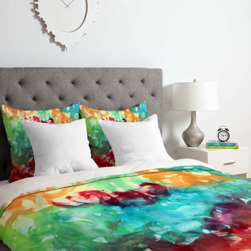 Laura Trevey Polyester Abstract Duvet Cover, Twin/Twin XL Duvet Cover + 1 Standard Sham