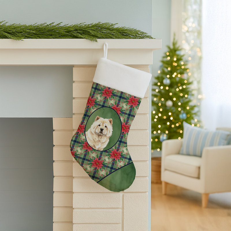 Chaussette de Noël crème Chow Chow